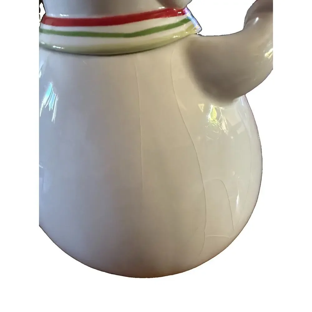 American Atelier Snowman Cookie Jar Ceramic Christmas 5615